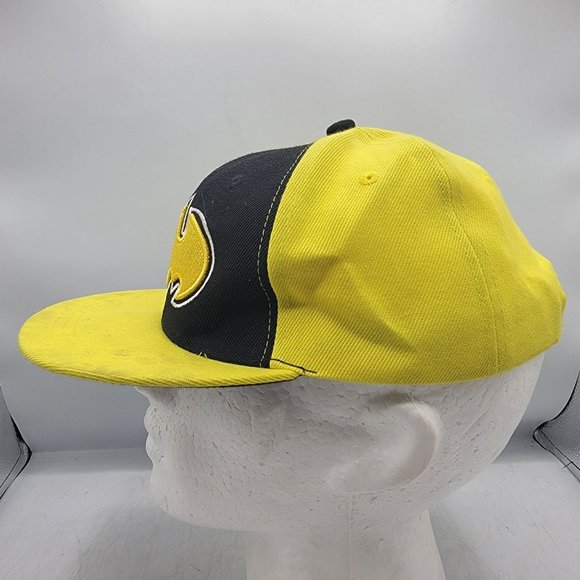 Batman Six Flags DC Comics Snapback Hat Cap Adult Yellow Black Adjustable - Picture 2 of 9